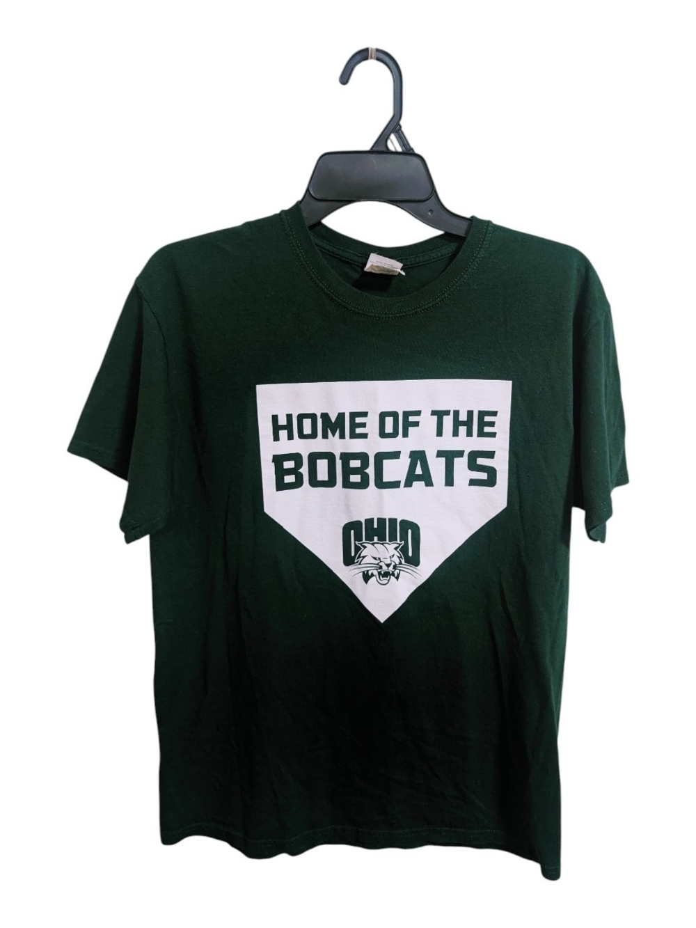 Jerzees Classic Men's Crew Neck T Shirt Sz Medium Dark Green Ohio Bobcats